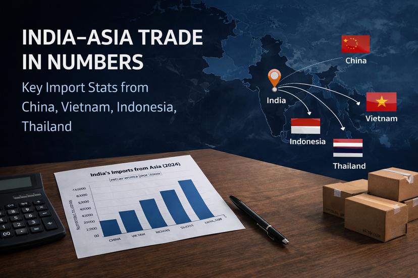 India–Asia Trade in Numbers: Key Import Stats from China, Vietnam, Indonesia, Thailand