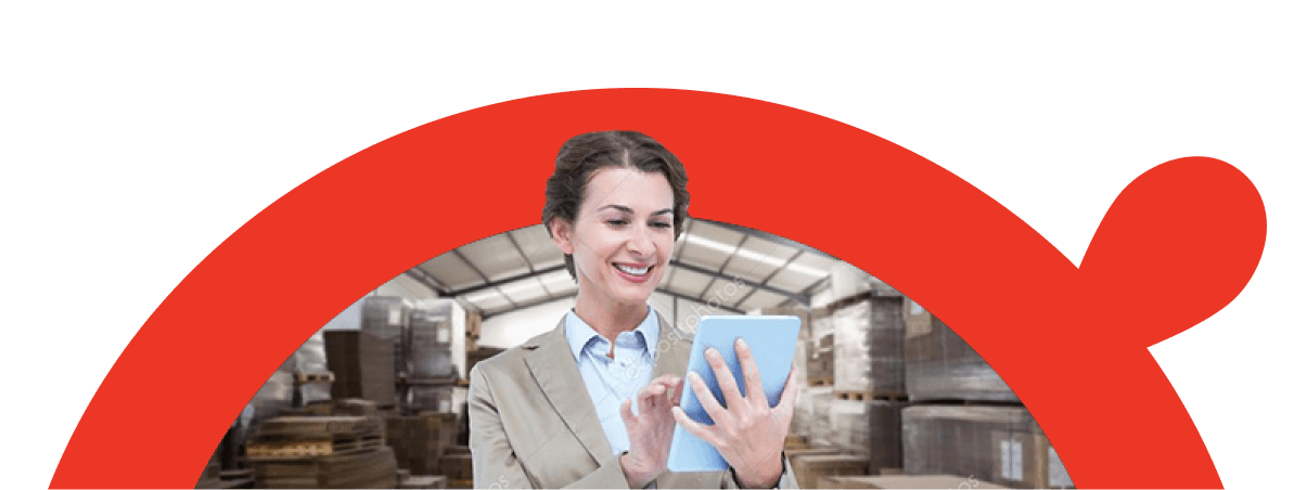 Frau mit einer Karte