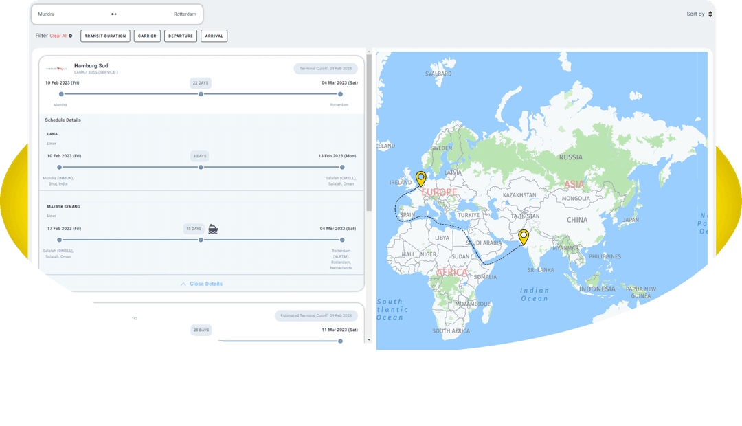 Beberapa jadwal operator