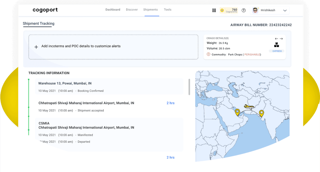 tracking information card